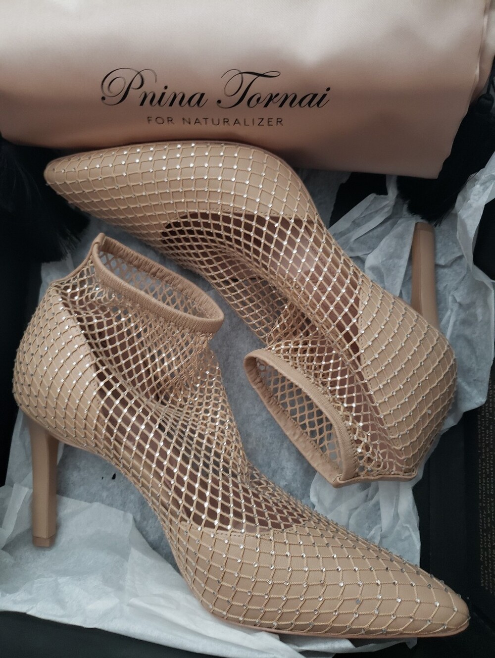 Nude Mesh/Satin D'Orsay Wedding Heels